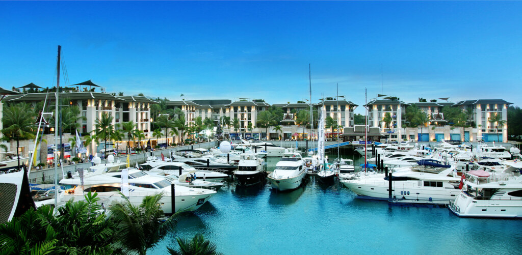 Yacht berthing at Royal Phuket Marina, Phuket