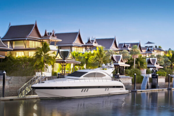 The Royal Villas private yacht berth at Royal Phuket Marina