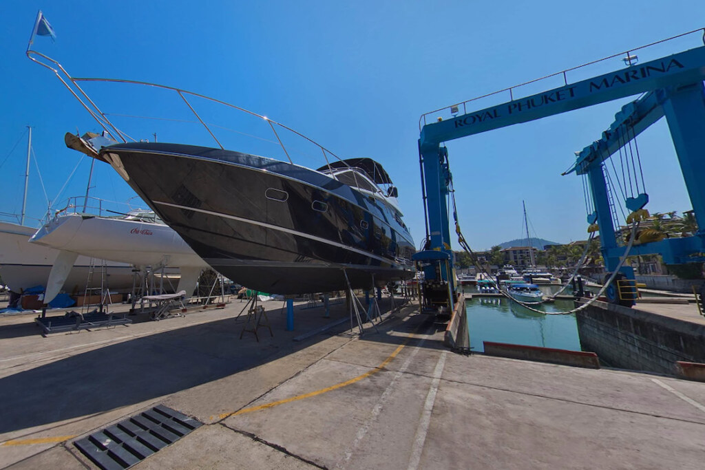 Hard stand and boatyard yacht maintenance at Royal Phuket Marina