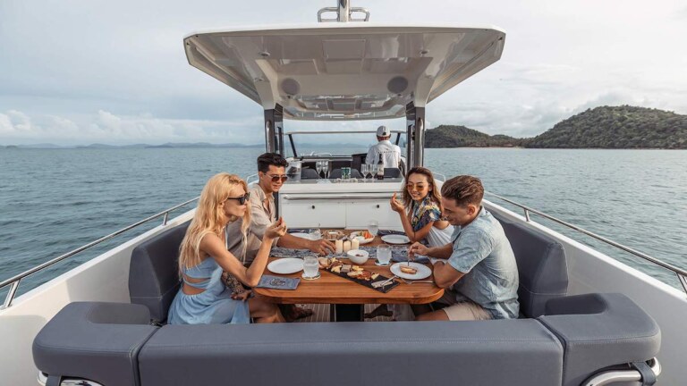 Nimbus T11 Mija 2 speed boat charter at Royal Phuket Marina