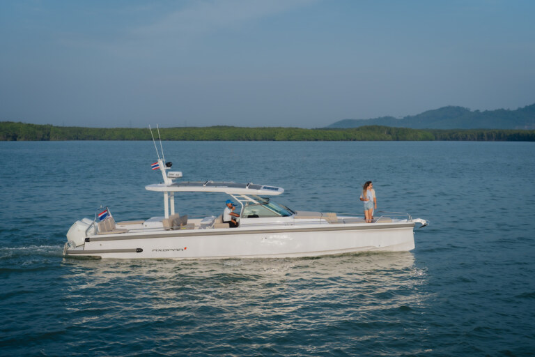 Axopar 37 high speed yacht charter at Royal Phuket Marina