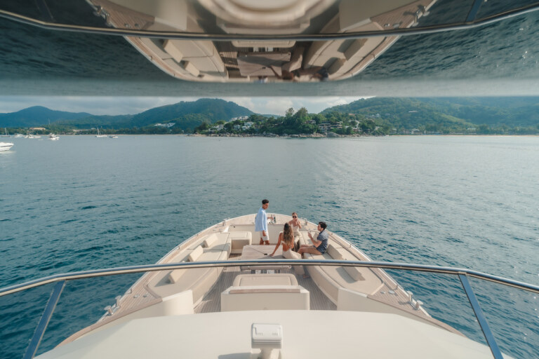 Monte Carlo 86 private yacht charter at Royal Phuket Marina
