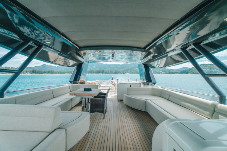 Monte Carlo 86 private yacht charter at Royal Phuket Marina