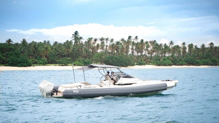 Tiger Lily 39 ft motor yacht private charter at Royal Phuket Marina