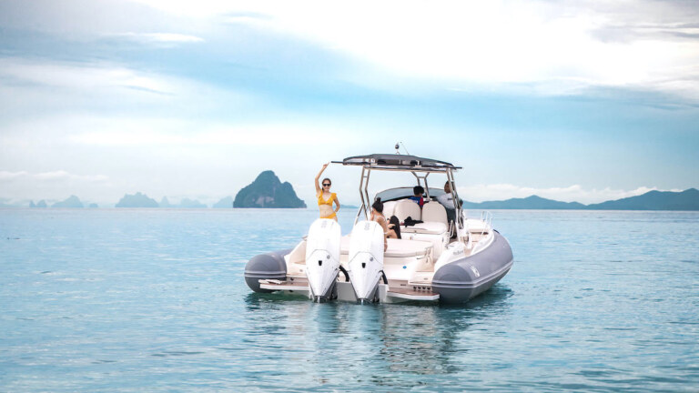 Tiger Lily 39 ft motor yacht private charter at Royal Phuket Marina