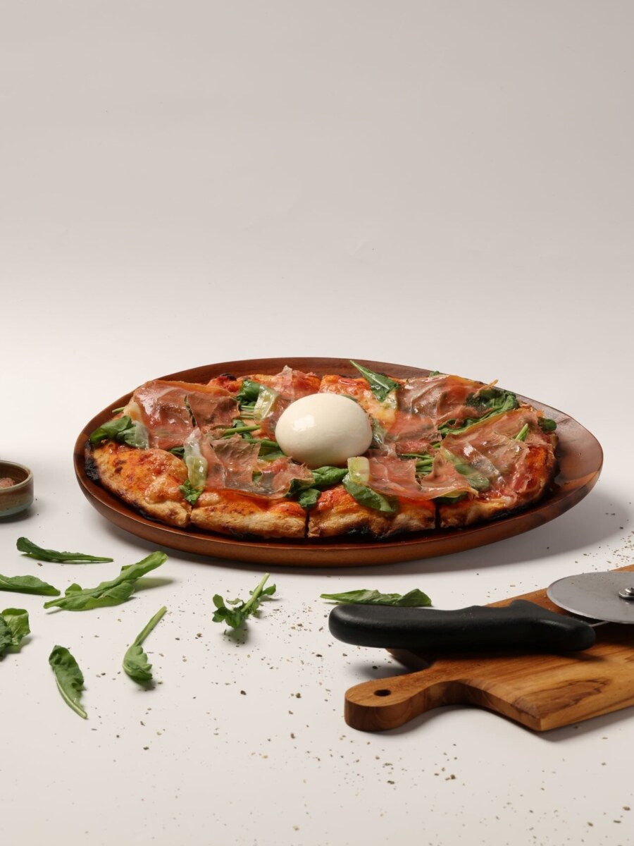 Artisan pizza made to order at SOLAVITA cafe, Royal Phuket Marina