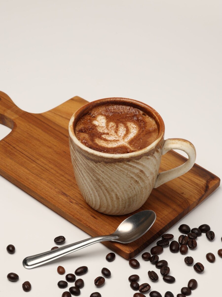 Freshly made coffee at SOLAVITA cafe, Royal Phuket Marina